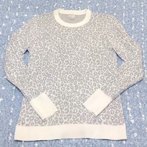 A New Day Grey Leopard Pullover Sweater